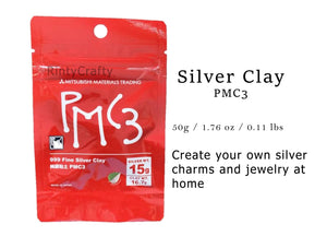 Japan PMC3 Silver Clay 15g / 0.52 oz / 0.03 lbs , 99.9% Fine Silver Clay, Made in Japan
