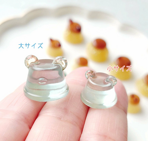 Silicone Mold SET of 2, Mini Pudding with Ears Charm Mold, Miniature Pudding Mold SET, For UV Resin / Epoxy / Clay, Authentic From Japan