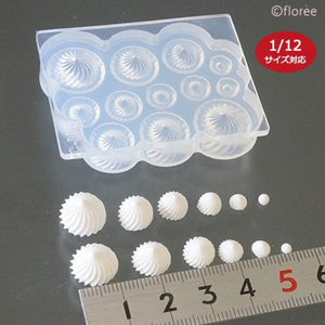 Miniature Swirl Whipped Cream Mold (1:12 Scale Compatible)