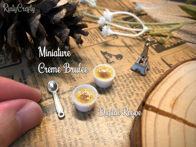 Digital Craft Recipe - Miniature Crafts Creme Brulee in Ramekin