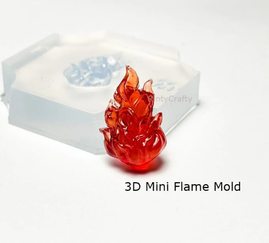 Miniature 3D Flame Mold, Fire Mold, Handmade from Japan