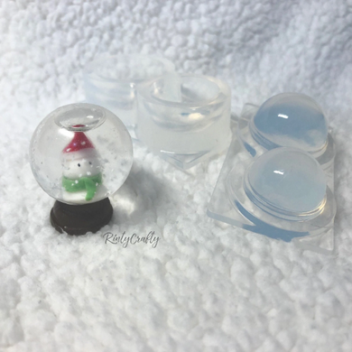 (L) Snowglobe Mold, Hollow Dome Round Transparent Sphere Mold