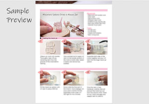 Digital Craft Recipe - Miniature Sakura Drink in Mason Jar