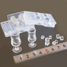 Load image into Gallery viewer, Miniature Soda Ice Drink Glass with Ice Cubes Silicone Mold