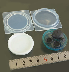 Miniature 3D Round Japanese Tea Tray Silicone Mold