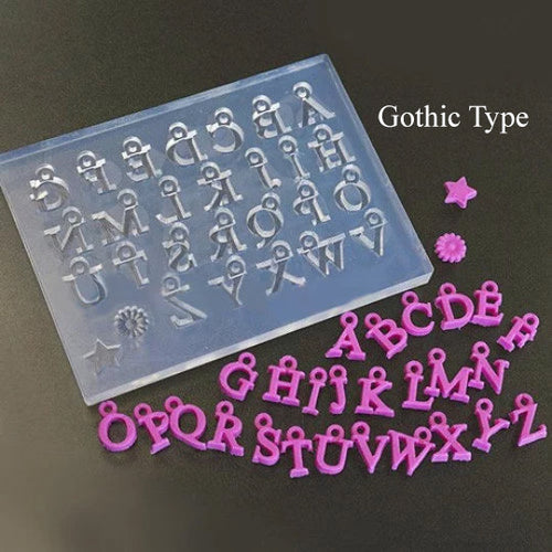 Alphabet Mold (CURSIVE Type) Silicone Mold – RintyCrafty