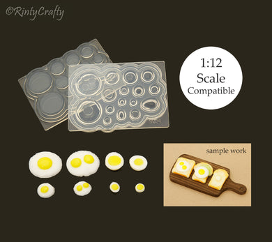 Minaiture Egg Sunny Side Up Silicone Mold (1:12 Scale Compatible)