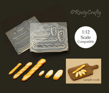 Load image into Gallery viewer, Miniature French Baguette Silicone Mold (1:12 Scale Compatible)