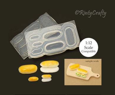 Miniature Bunwich Bread Silicone Mold (1:12 Scale Compatible)