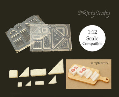 Miniature Triangle Bread Slice Silicone Mold (1:12 Scale Compatible)