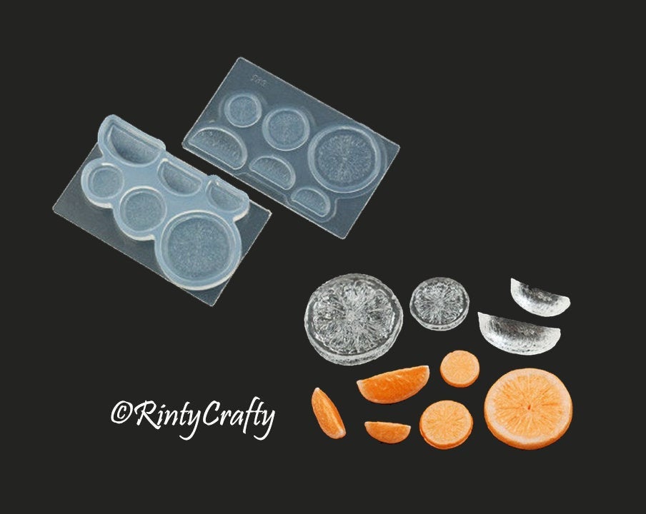 Miniature Citrus Orange Fruit Slice Silicone Mold