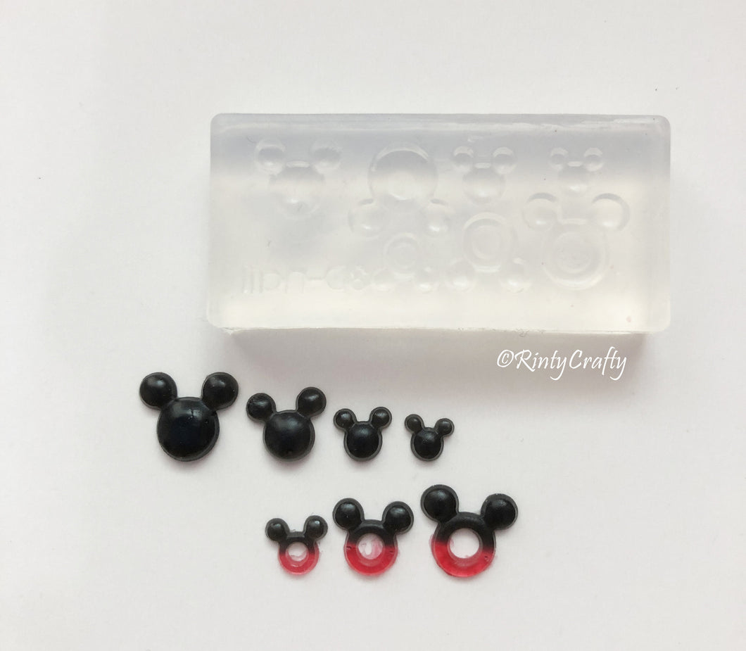 Miniature Mickey Mouse Head Silicone Mold