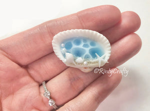 Digital Craft Recipe - Miniature Ocean in a Shell Charm